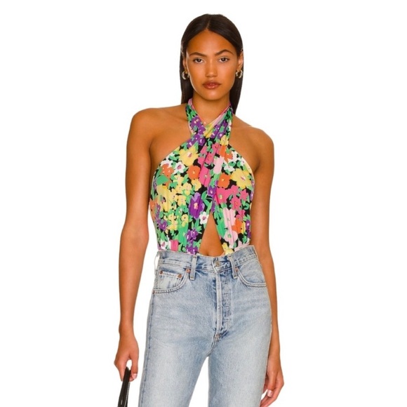 AFRM Tops - New AFRM Rosa Bodysuit in Neon Garden